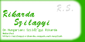 rikarda szilagyi business card
